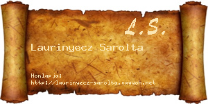 Laurinyecz Sarolta névjegykártya